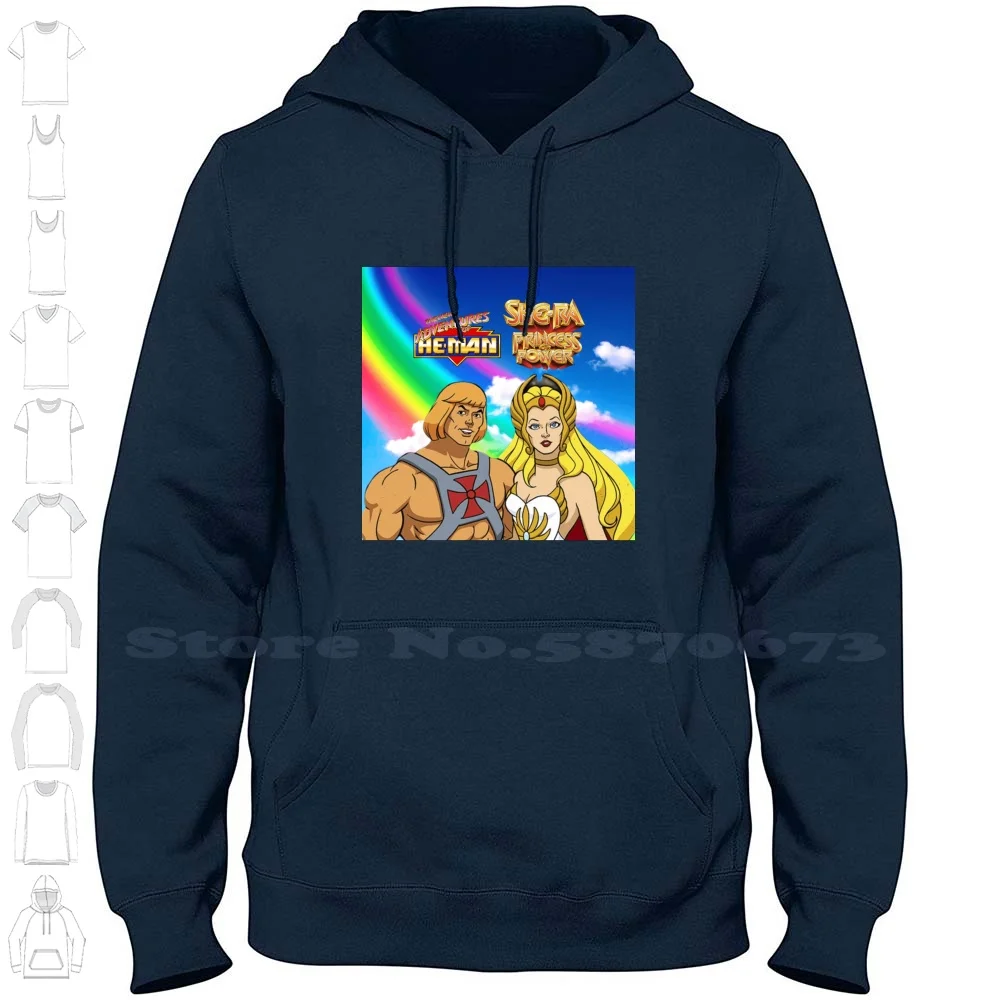 

She-Ra Princess Of Power And He-Man Of Adventures Long Sleeve Hoodie Sweatshirt He Man She Ra Adora She Ra And The Princesses