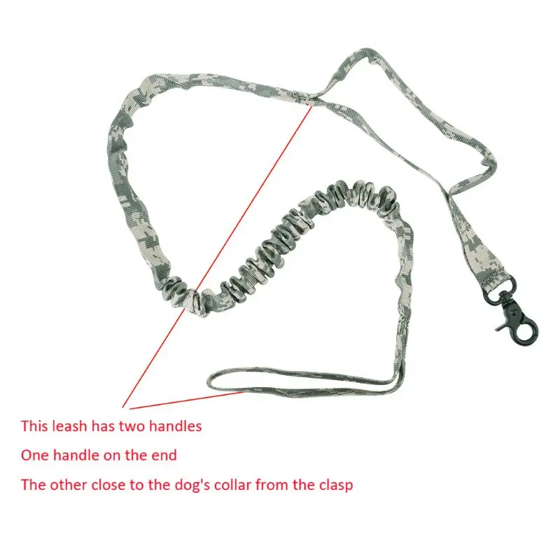 

1000D Military Police Dog Training Leash Elastic Pet Collars K3NA