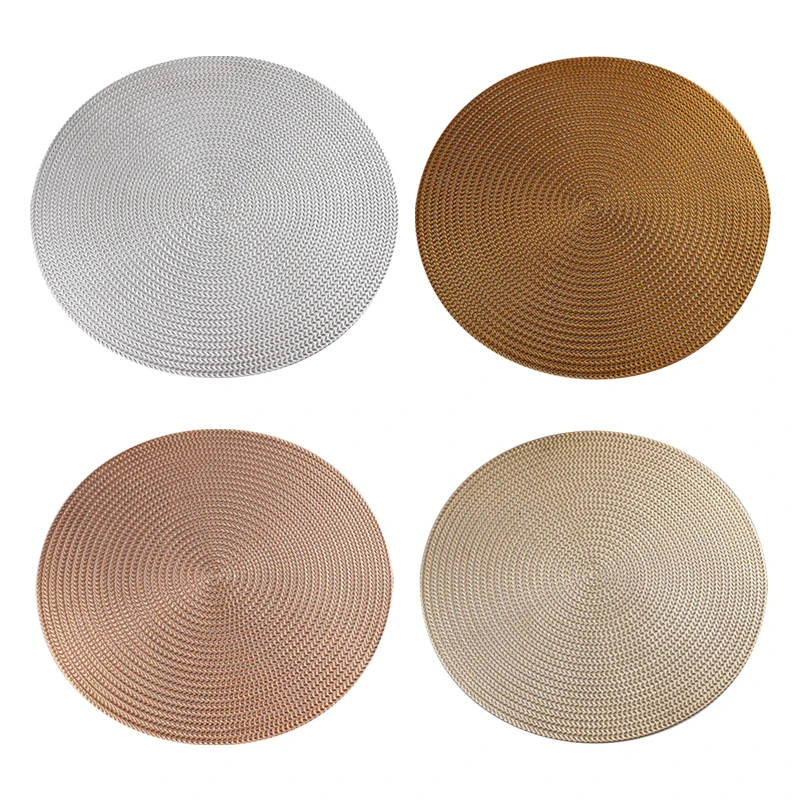 38 СМ Круглая ПВХ кухонная салфетка-подставка для обеденного стола коврики стейка