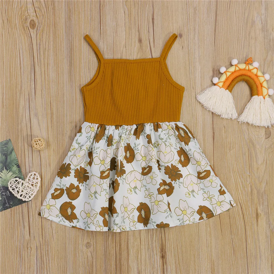 Повседневное платье-комбинация WenaZao для девочек летние милые платья без рукавов