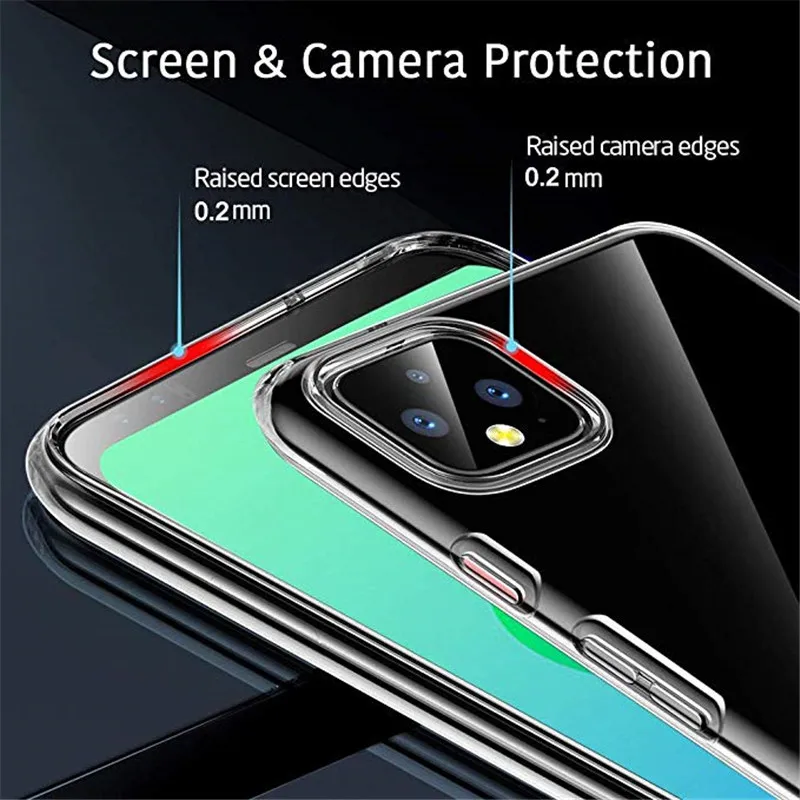 Luxury Soft TPU Case for Google Pixel 4 XL Ultrathin Transparent Crystal Clear Cover For Pixel4 Back | Мобильные телефоны и