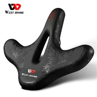 west biking widen ergonomic bicycle saddle comfortable cushion pad mtb road bike saddle breathable shockproof cycling seat