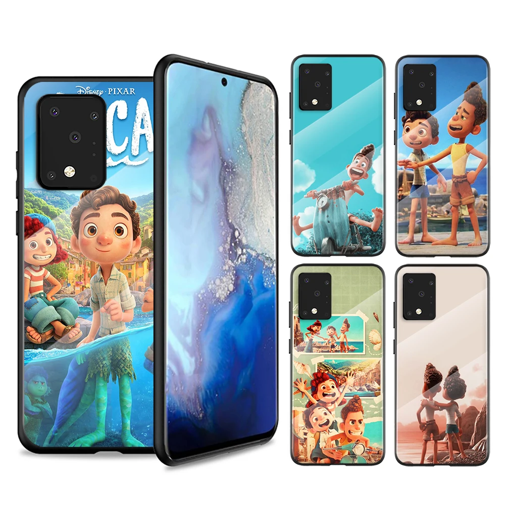 

Tempered Glass Cover Disney Brothers Luca For Samsung Galaxy A91 A81 A72 A71 A52 A51 A41 A31 A21S A11 A01 Phone Case
