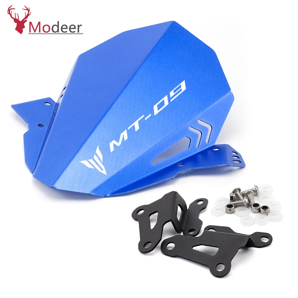 Мотоцикл лобовое стекло Алюминиевый Комплект дефлектор подходит для YAMAHA MT 09 2017