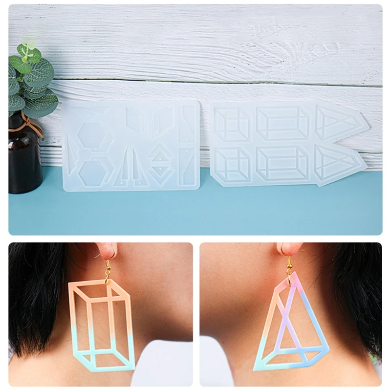 

Earrings Epoxy Resin Mold Ear Drop Dangles Silicone Mould DIY Crafts Jewelry Pendant Ornaments Casting Tool