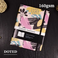 b6 memphis bullet dotted journal elastic band 160gsm thick paper hard cover notebook