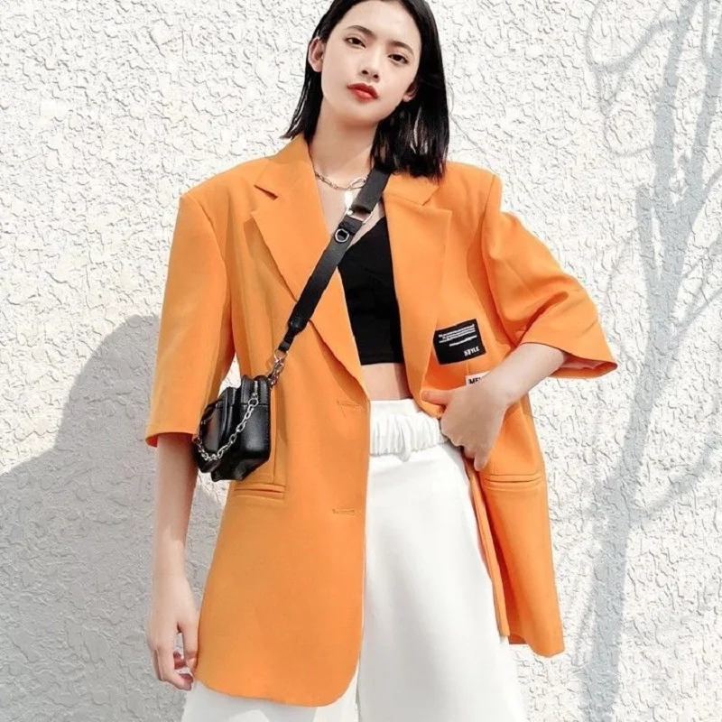 

Female Small Blazer Loose Casual Women Coat Plus Size Short Long Sleeve Suit Jacket Women's 2021 New Spring And Autumn
