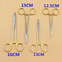 dental gold plated handle needle holder pliers with tc head stainless steel orthodontic forceps surgical instrument dentist tool