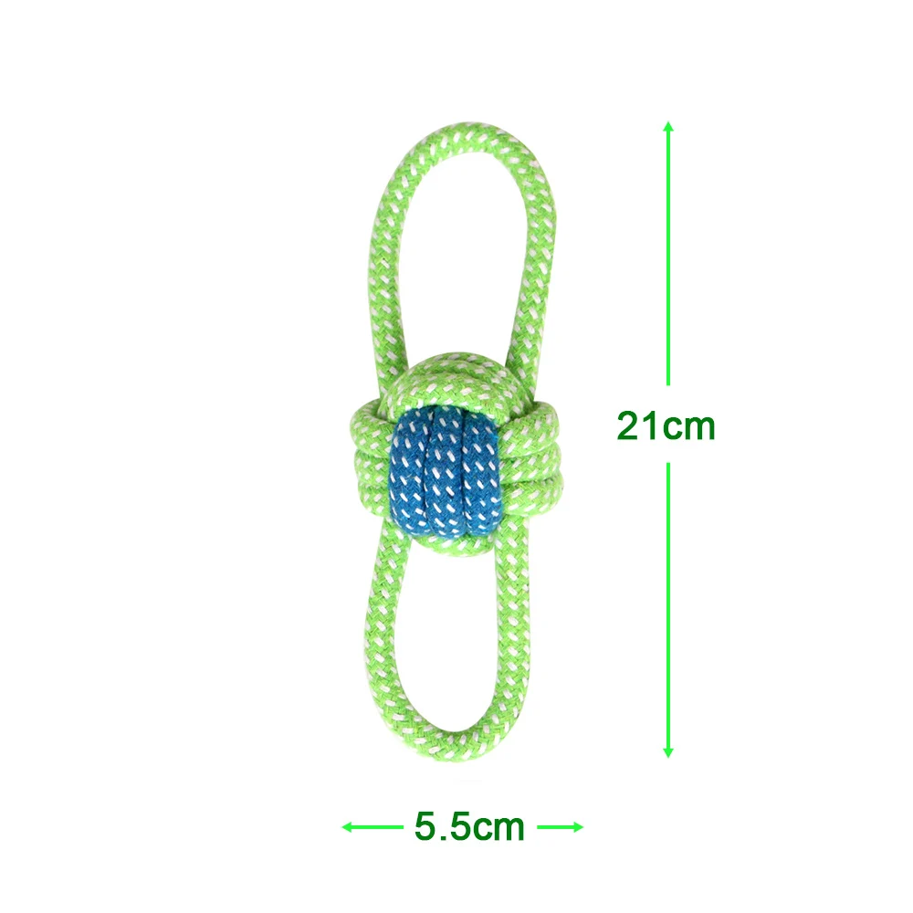 Dog Toys Cotton Rope Chew Ball Teeth Clean Pet Molar Supply Training Fun Playing Green Toy For Cat Puppy | Дом и сад