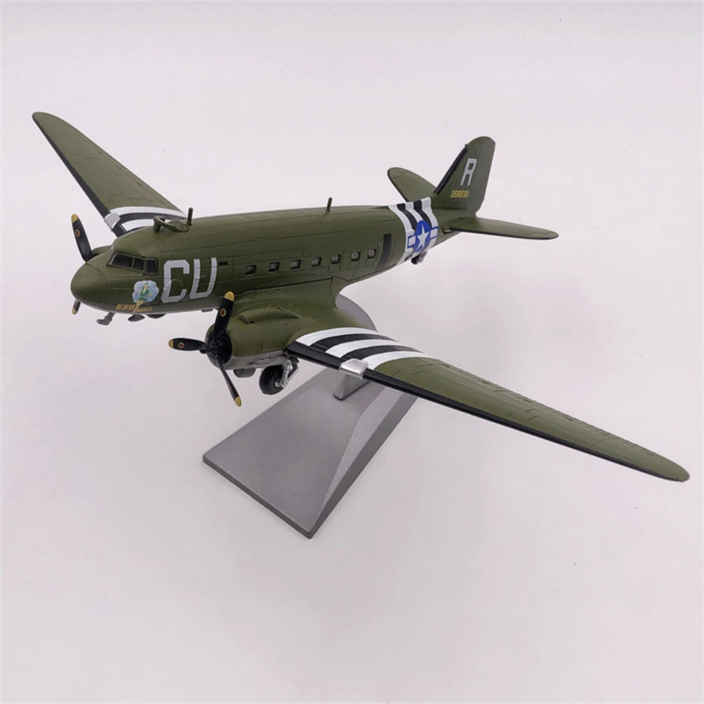 

1:100 Масштаб Второй мировой войны США C47 транспортные металлические самолеты и дисплей подставка украшения самолета подарок