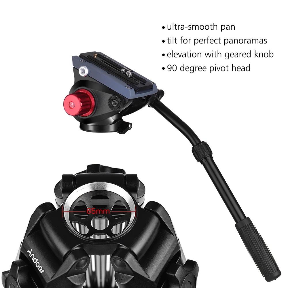 Профессиональный штатив Andoer для камеры из алюминиевого сплава панорамная