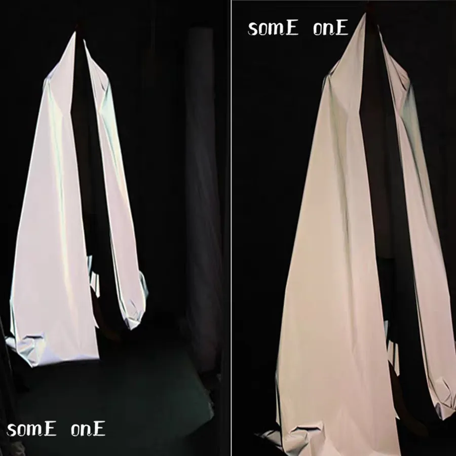 Светоотражающая Серебристая Полиэстеровая ткань безопасные предупреждающие