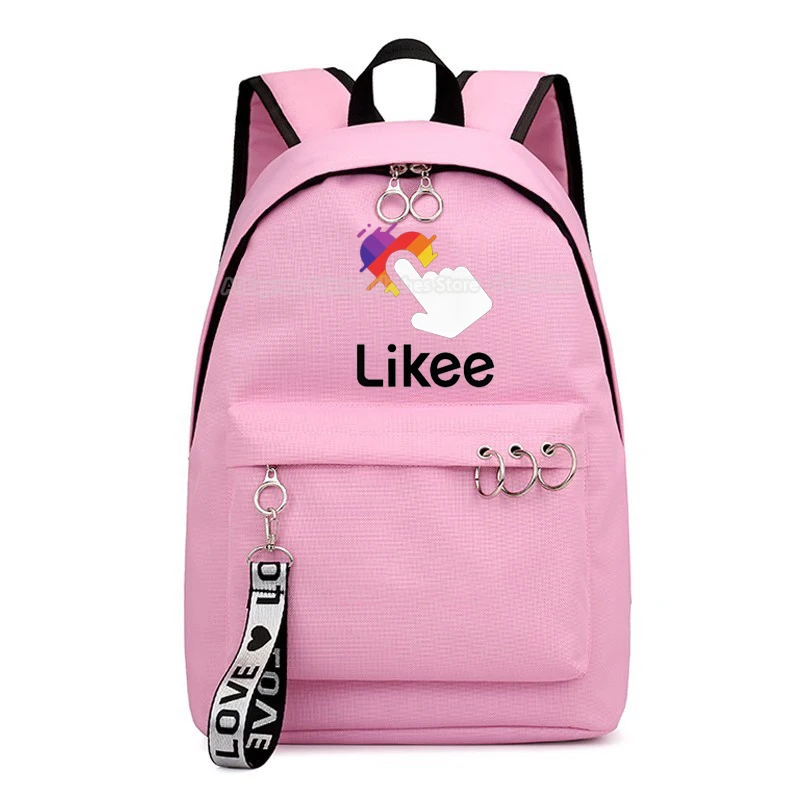 

Trendy Russia Style Likee Backpack Students Canvas Bookbag LIKEE Video Mochila Women Rucksack Boy Girl Cartoon Cat School Bag
