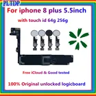 Материнская плата с поддержкой обновления и 4G LTE для iphone 8 Plus, 5,5 дюйма, сбез Touch ID, оригинальная разблокировка, 100% протестированная логическая плата без iClou