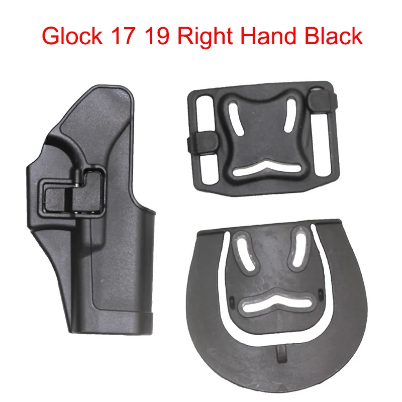 Тактический Чехол-Кобура Glock для левой/правой руки Glock 17 19 22 23 31 32 Airsoft кобура для пистолета Пояс поясной охотничий аксессуар - Цвет: Right Black