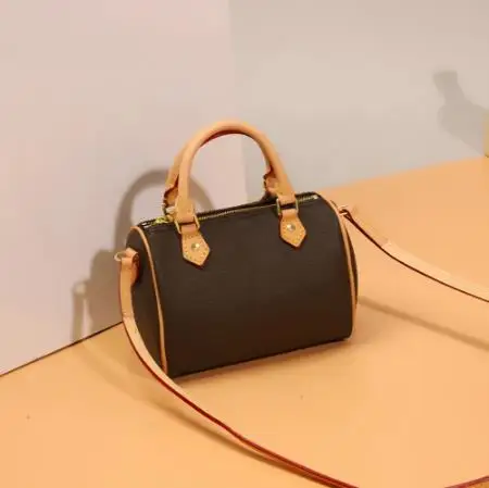 

Luxury Brand Handbags Speedy Bags For Women 2021 Genuine Leather Quality Designer Shoulder Bag Round Monogram Crossbody Bag