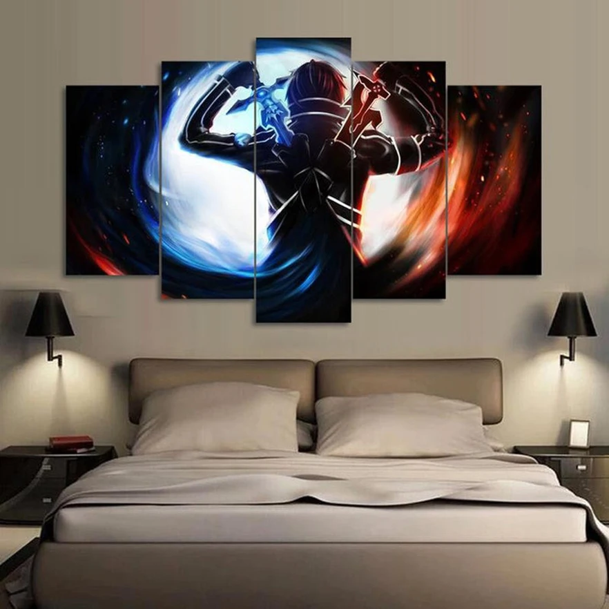 5 шт. Холст Wall Art Модульная картина современная спальня домашний декор Печать на