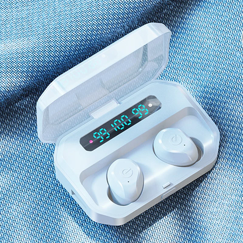 P10 TWS Bluetooth V5.0 настоящие беспроводные зарядные наушники с двойным микрофоном