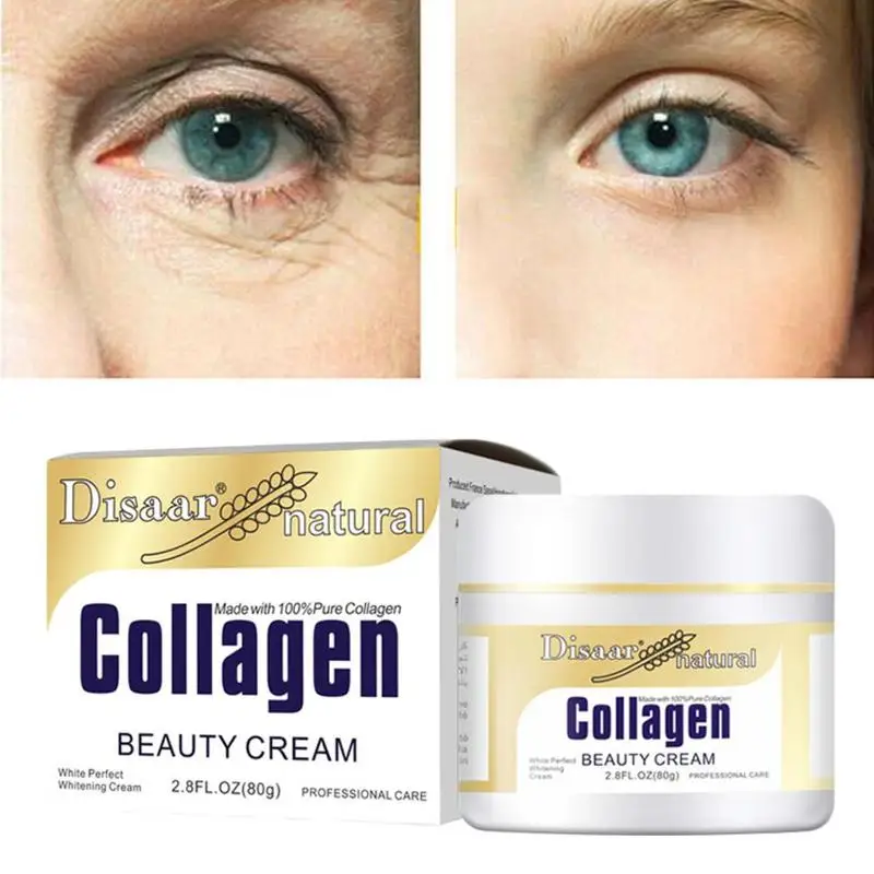 

80g Collagen Face Cream Anti-wrinkle Lifting Firming Care Skin Face Skin Hydrating Cream Moisturizing Brightening Care J7B9