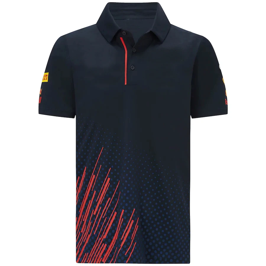 

Новинка F1 гоночная команда для Honda Red Color Bull Motorsport быстросохнущая Спортивная футболка для езды на мотоцикле отворот Поло рубашка