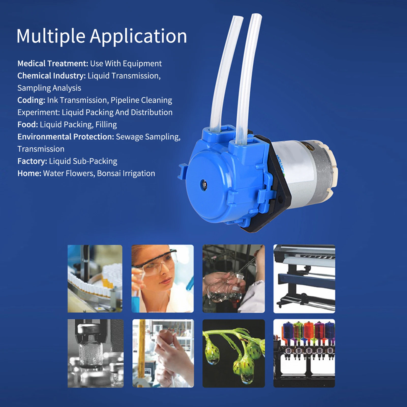 Перистальтический насос аквариумный жидкостный водяной с регулируемым потоком 5