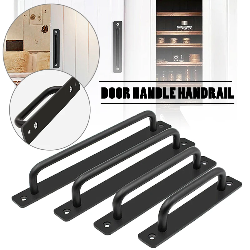 

1pc Black Sliding Door Handle Aluminium Alloy Cabinet Bedroom Barn Sliding Door Pull Handle Modern Simple Door Hardware
