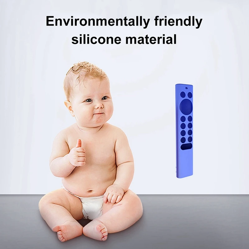

Promotion! 2 Pcs Home TV Remote Control Dustproof Silicone Case Washable for NVIDIAShield TV Remote Control Blue & Black