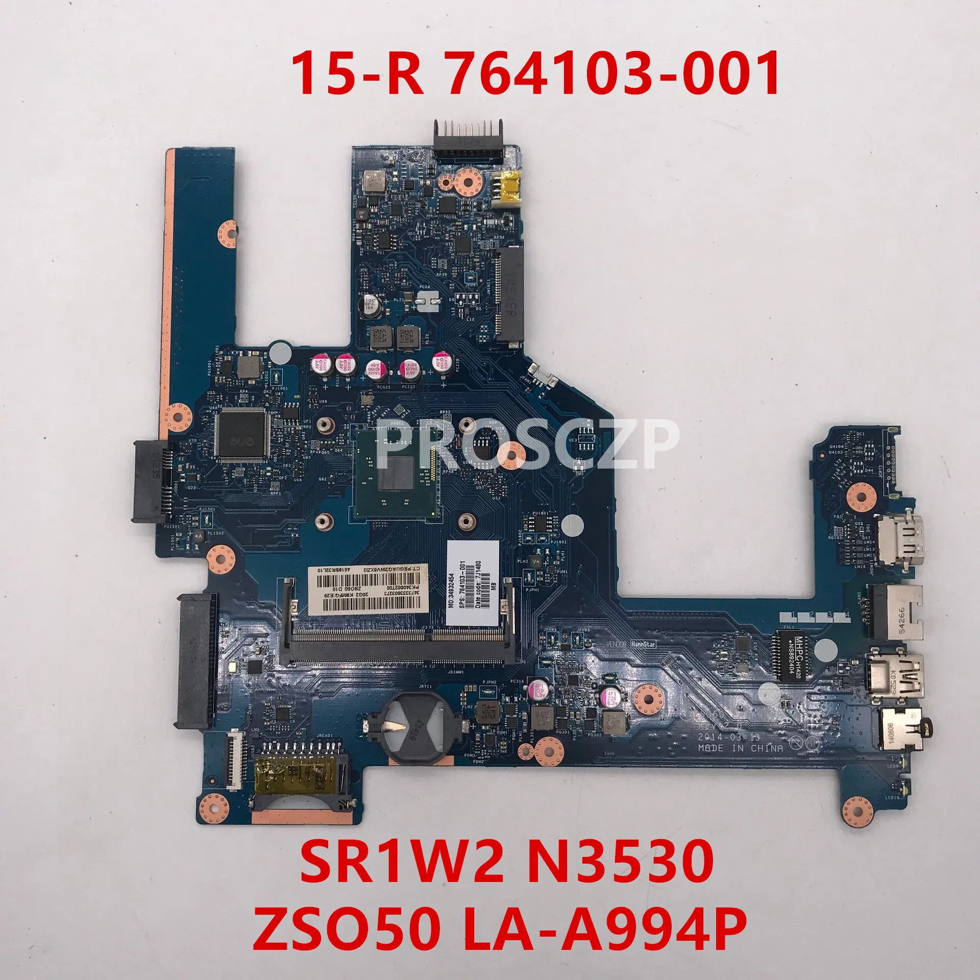 Бесплатная доставка Для 15-R 15T-R 15-S 764103-501 764103-001 Материнская плата ноутбука ZSO50 LA-A994P