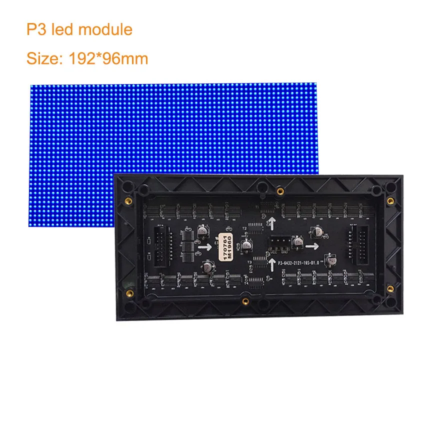 192*96 мм Крытый P3 rgb светодиодный модуль SMD2121 Матрица 16S 576*576 HD рекламный щит панель