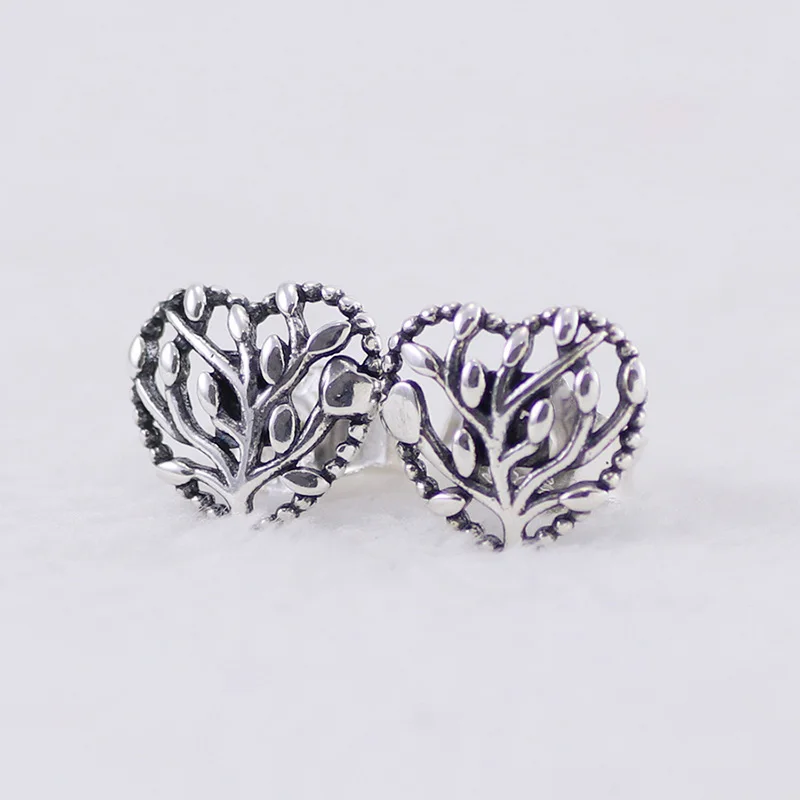 

100% 925 Sterling Silver Pan Earring Fashionable Silver Life Tree Pan Earrings For Women Wedding Gift Fashion Jewelry