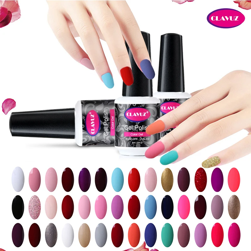 УФ гель для ногтей CLAVUZ 8 мл отмачиваемый Гель лак телесного цвета Полупостоянный