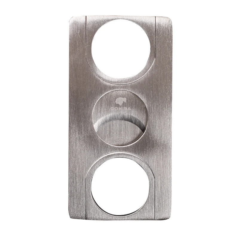 Новинка 1 шт. двойные лезвия резак для сигар из нержавеющей стали карманные