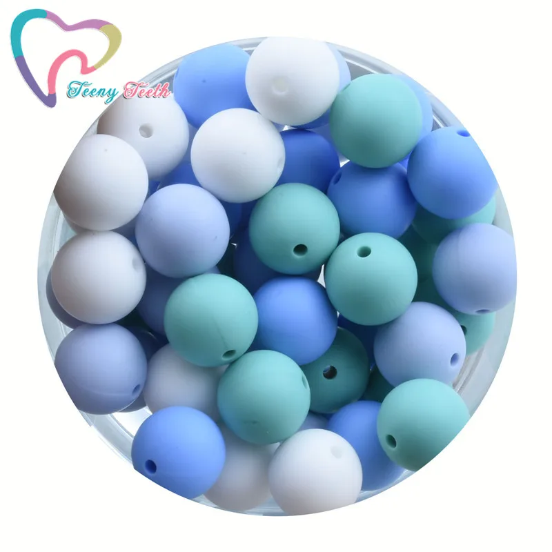 20 шт 9 15 мм силиконовый Круглый бисер ребенок прорезывание зубов шар кулон