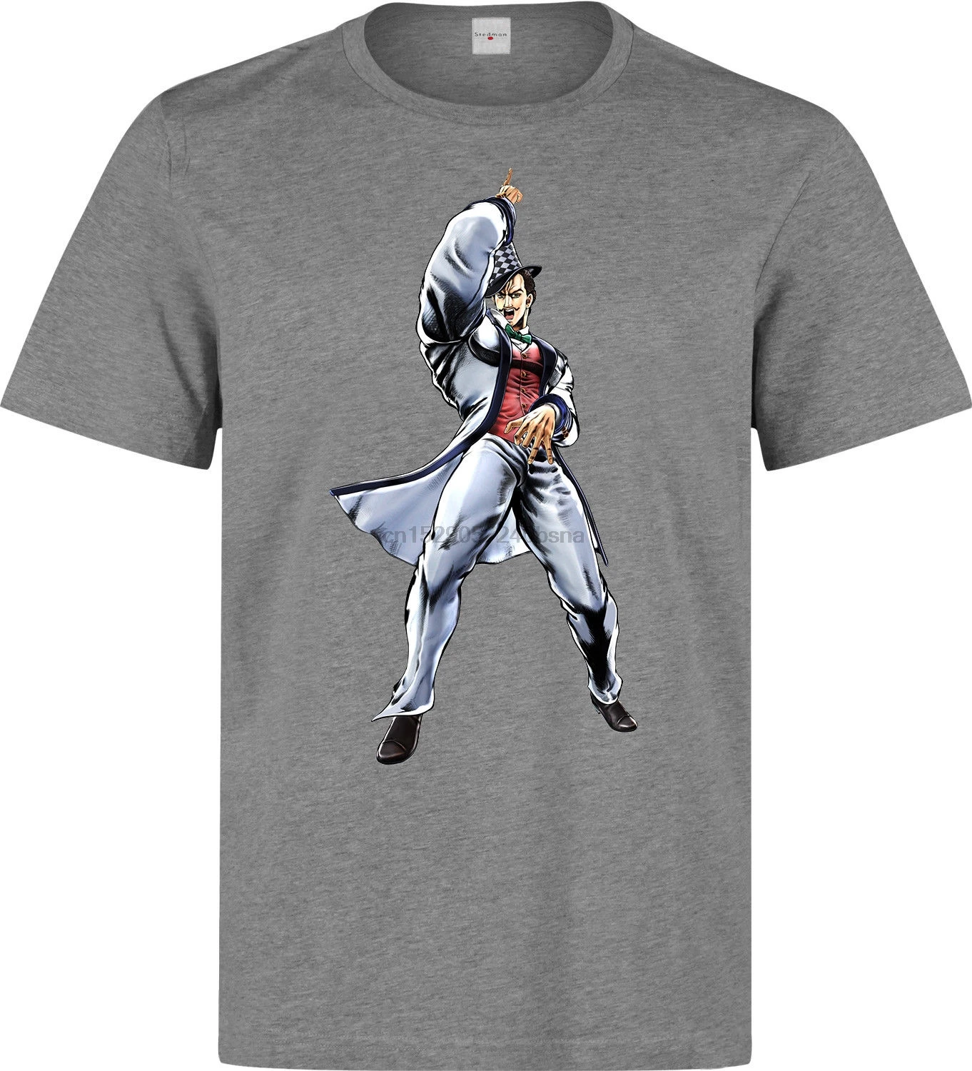 Футболка с персонажем приключений Джоджо бицзе барон зеппелли менри хлопковая
