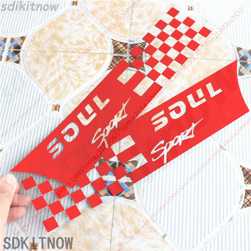 

2 шт. автомобильные квадратные спортивные наклейки Передняя Задняя дверь боковые стикеры Стайлинг украшение для kia soul 2018 2010 2011 2017 аксессуары