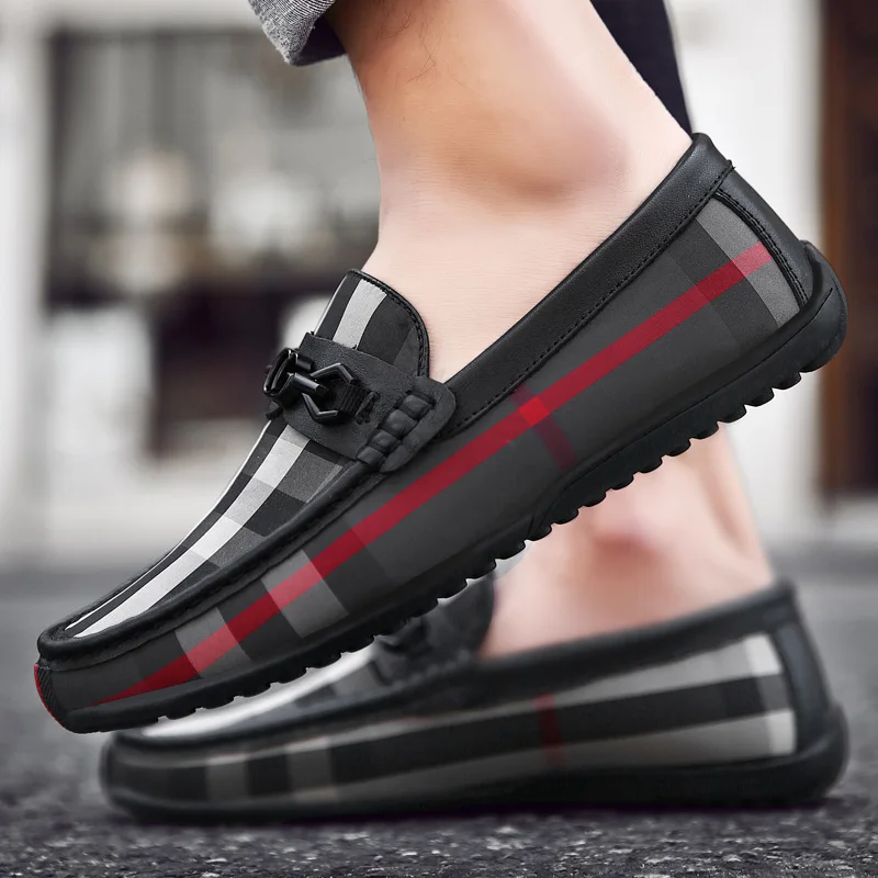 Новинка 2019 мужская повседневная обувь Vosonca лоферы качественная из спилка мужские