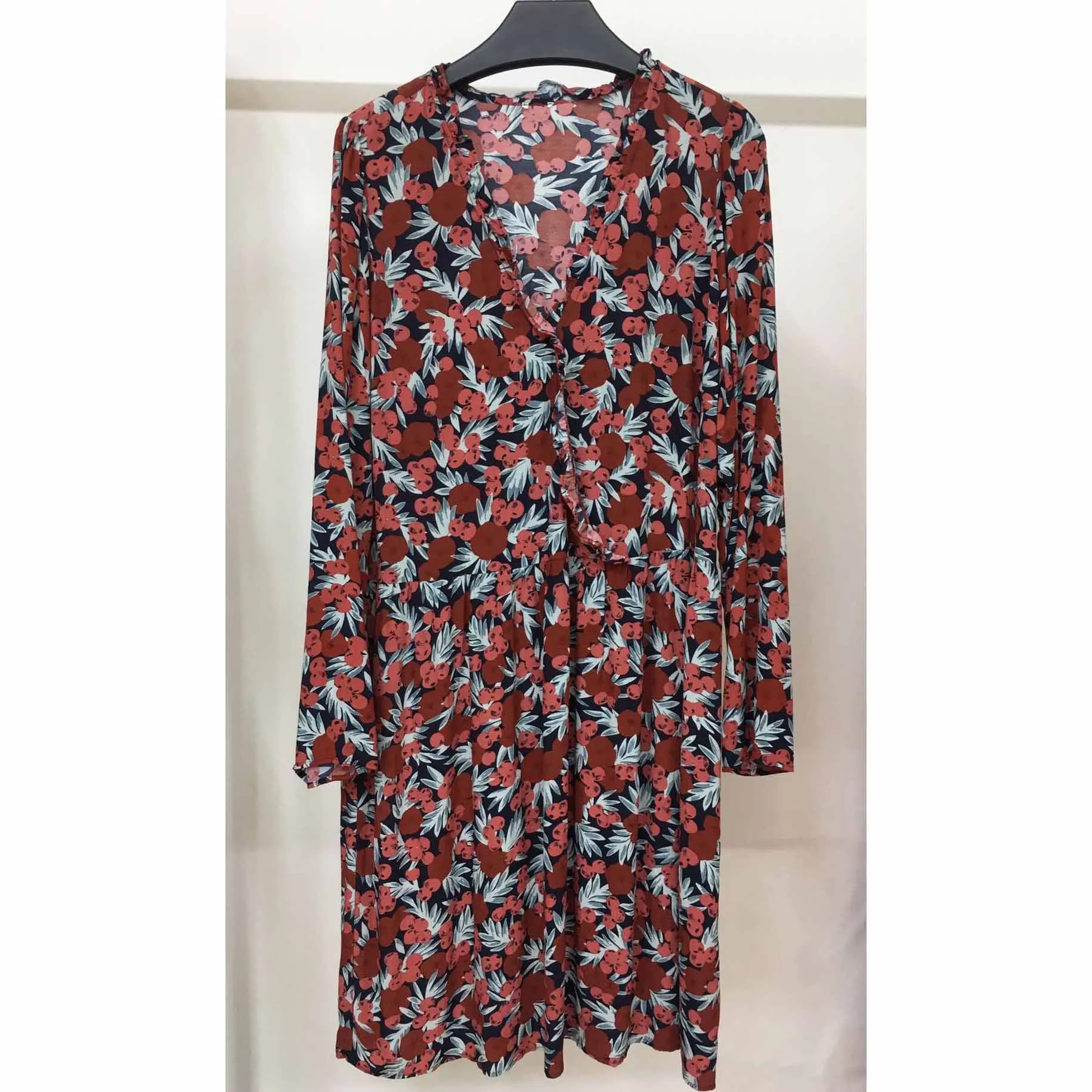 Женское платье весна-лето 2020 новое модное мини-платье с длинным рукавом и принтом