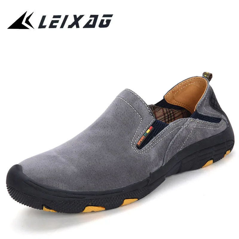 LEIXAG треккинговые ботинки мужские брендовые кожаные уличные кроссовки 2017 Весна