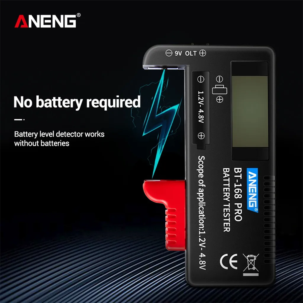BT168 Pro умный ЖК Цифровой Тестер Аккумуляторов измеритель мощности электронных
