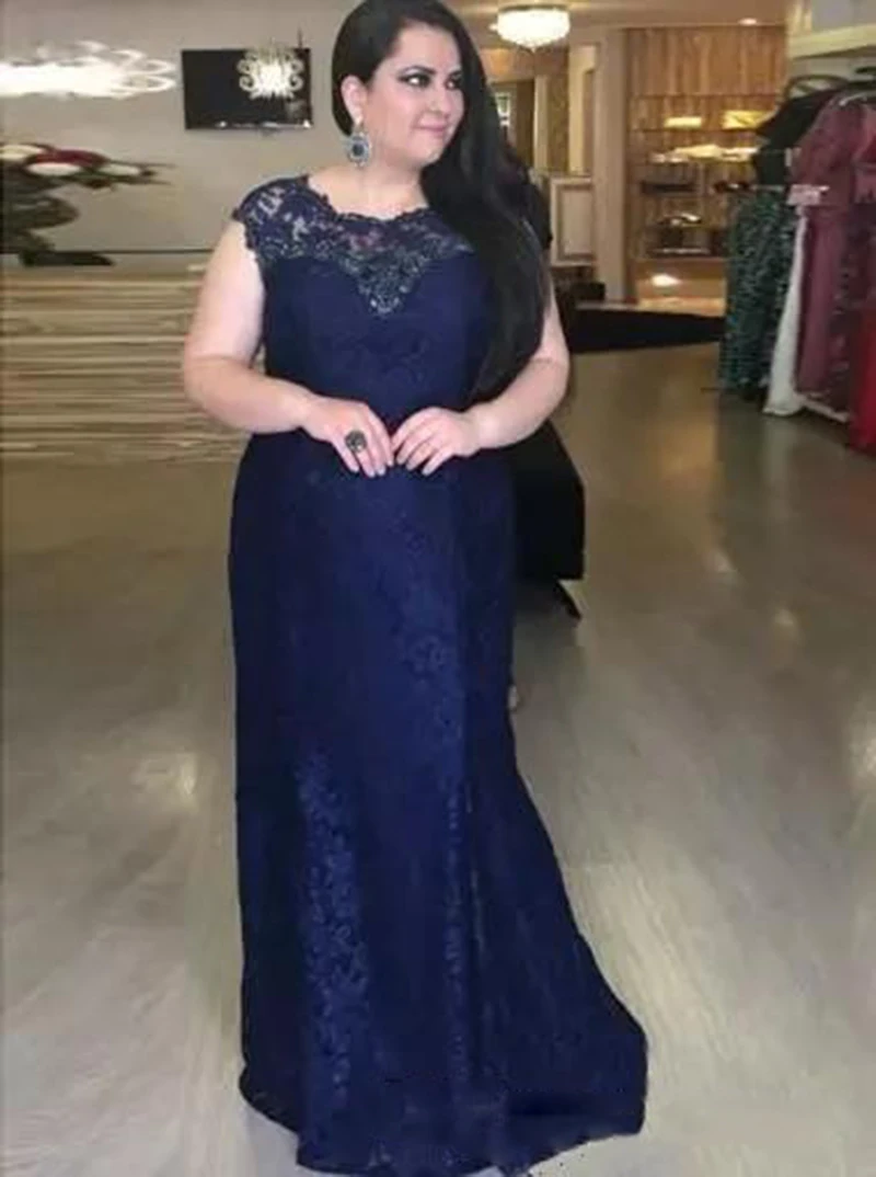 2020 темно синие жемчужные шеи Кружева Аппликации Мать невесты жениха платья кепки