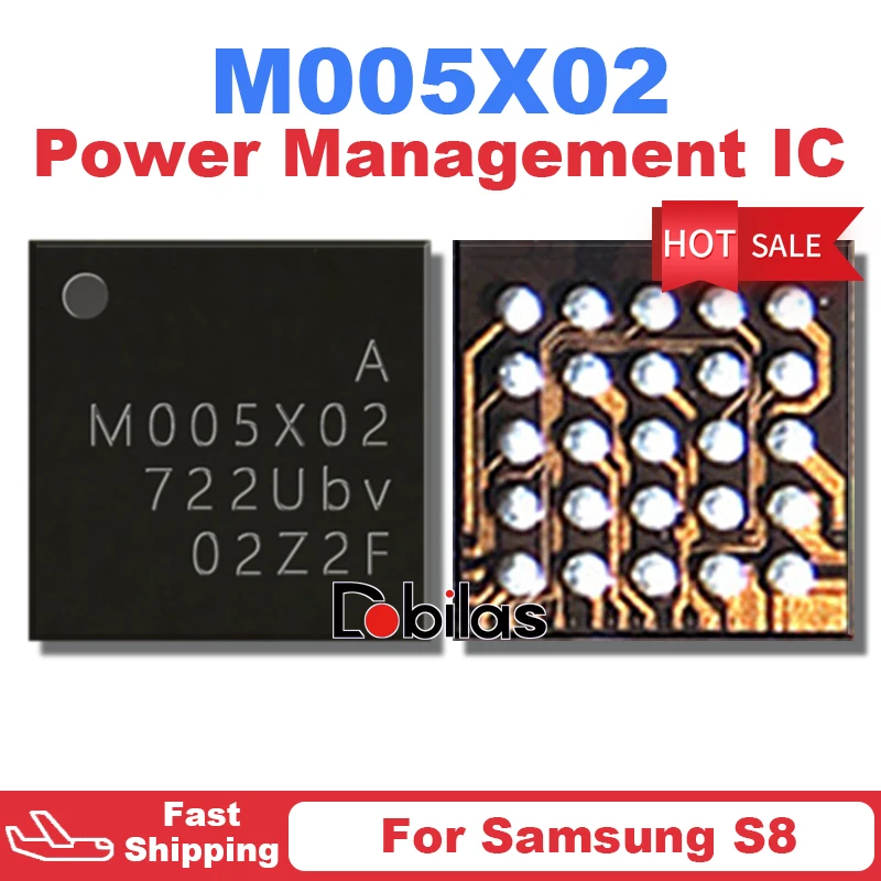 

1 шт./лот M005X02 для Samsung S8 C9000 C900F J710F, микросхема управления питанием малой мощности IC BGA, интегральные схемы, чипсет