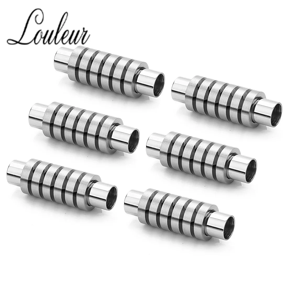 2 шт./лот 6 мм цилиндрическая трубка магнитные застежки мужской кожаный шнур Нить