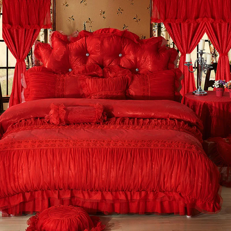 Комплект постельного белья принцессы из жаккардового хлопка роскошный