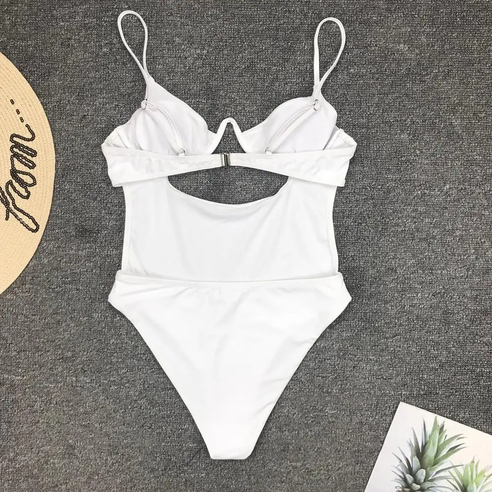 

Sexy Women Pure Color Beach Jumpsuit Bikini Sets Swimsuit women Low waist Swimwear suit 2020 Fashion summer beachwear suits 50**