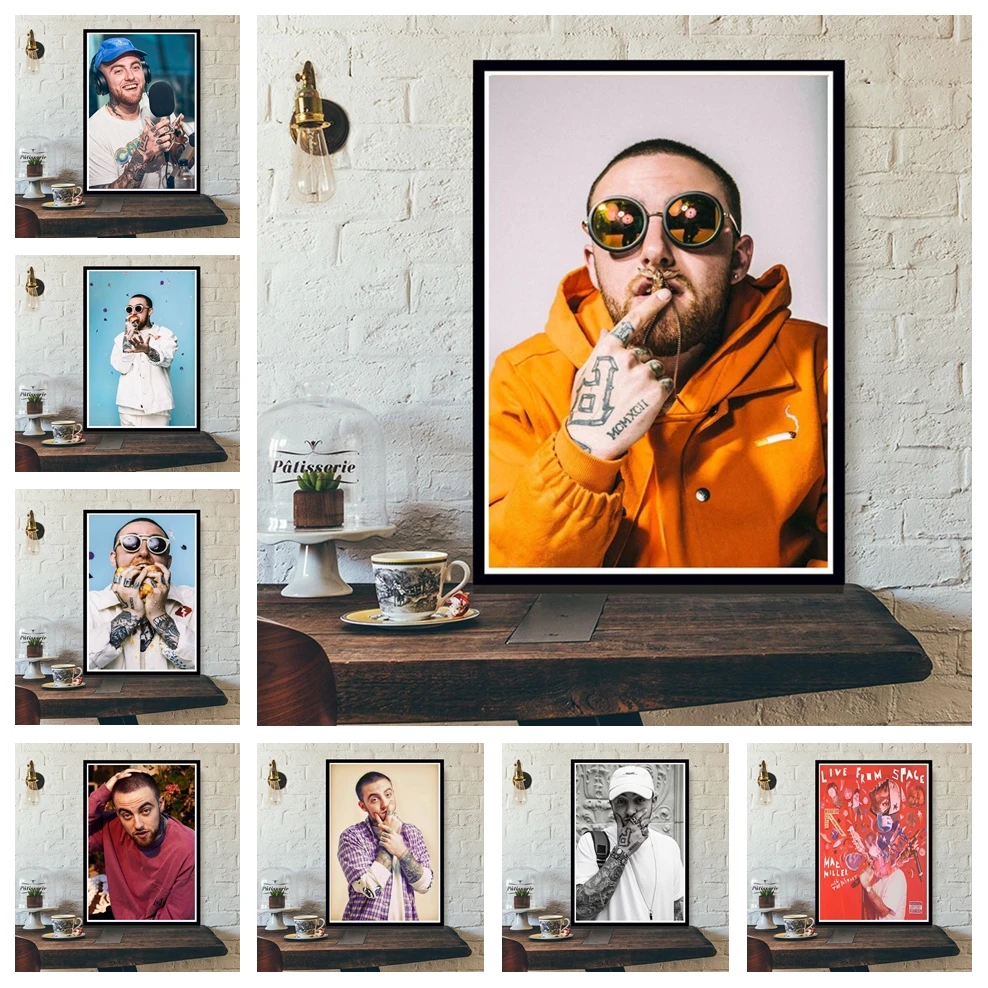 

Плавание музыкальная звезда рэпер R.I.P Mac Miller домашнее Искусство Декор для гостиной диван настенное украшение картина качество холст картин...