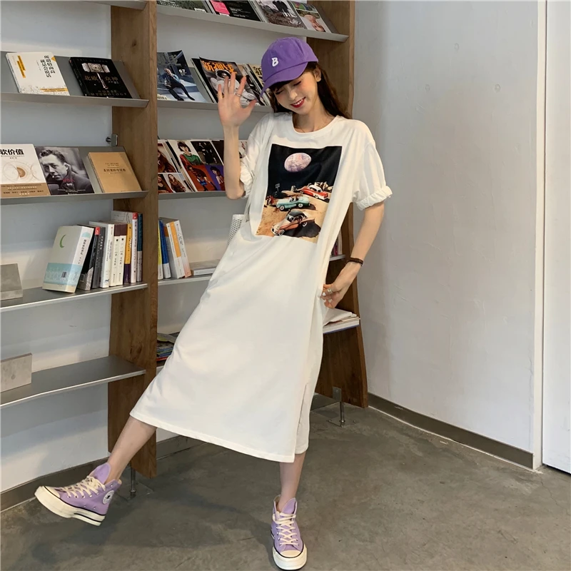 Фото 2020 Summer ins super long fire edge sleeve painting minus age knitted dress woman Женская одежда 2020 Summer ins super long fire edge sleeve painting minus age knitted dress woman Женская одежда
