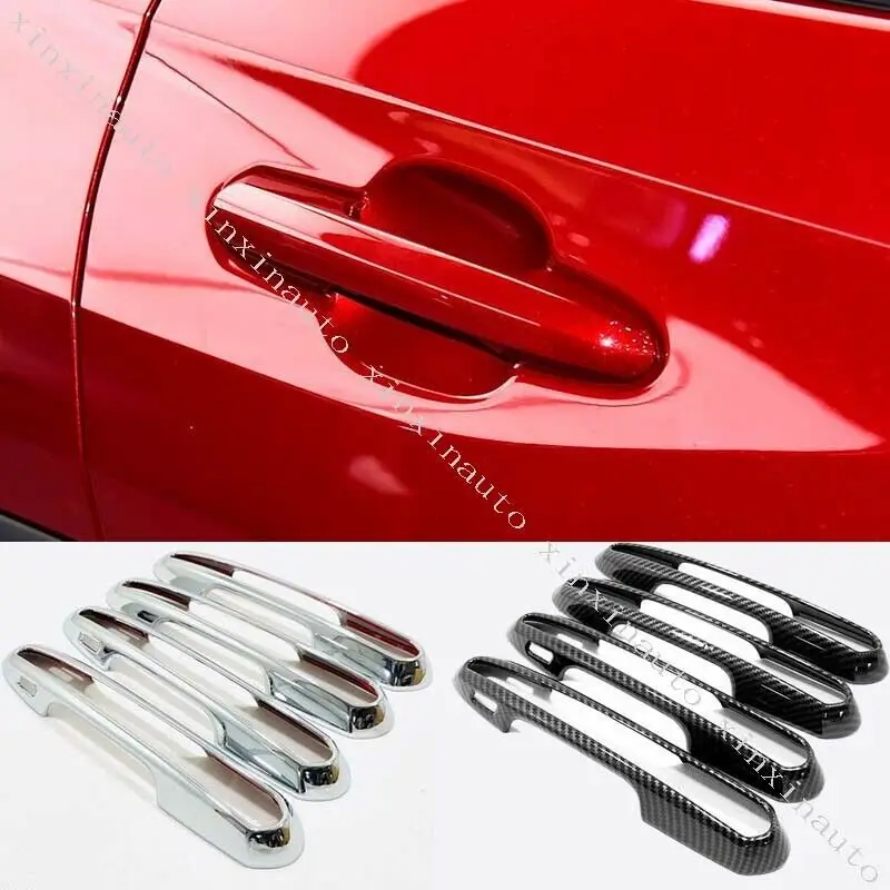 

ABS углеродное волокно Внешний Вид Автомобильная дверная ручка молдинг отделка Крышка для Toyota RAV4 2019-2020 автостайлинг аксессуары