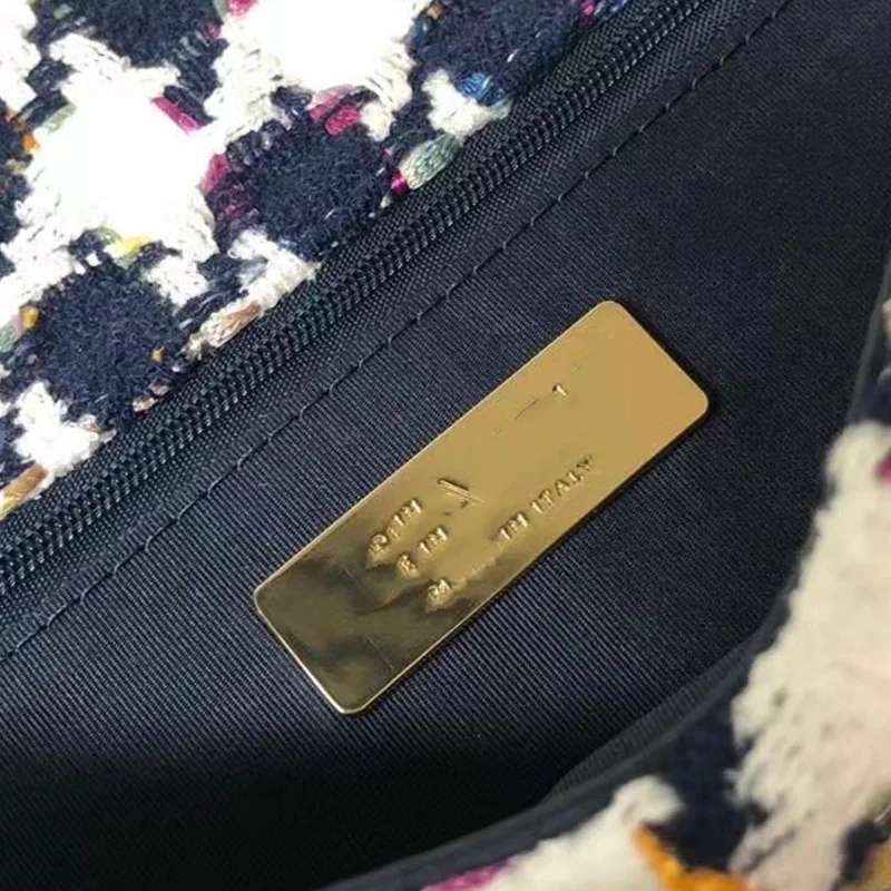 

Retro Gold Classic Houndstooth Leather Shoulder Bag Ladies New Hardware Chain Fashion All-match Large-capacity Messenger Bag