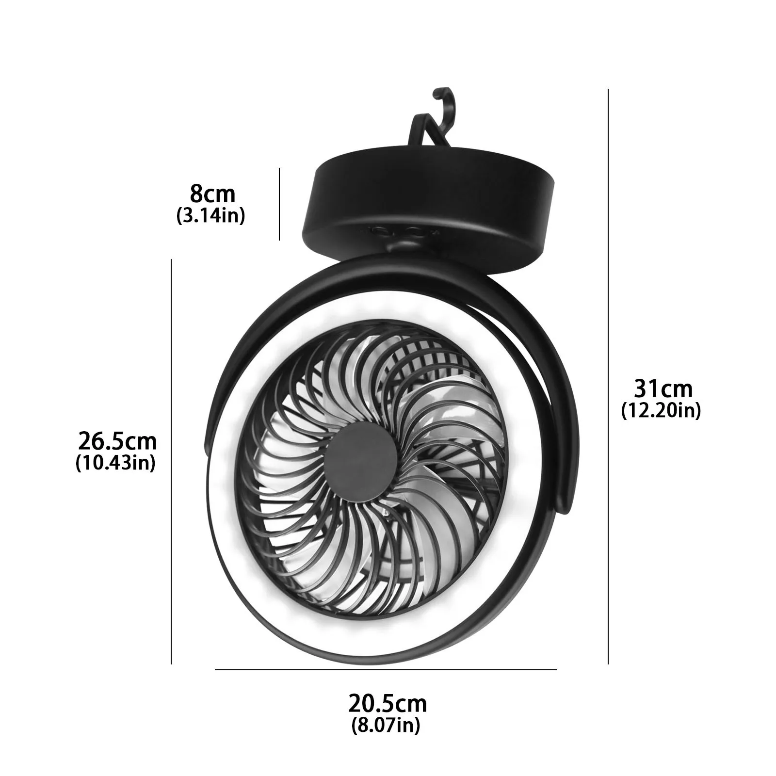 

Led Light Makeup Creative Charging Can Hang Outdoor Portable Camping Tent Bedroom Fan Lamp Air Cooler Conditioner Gift