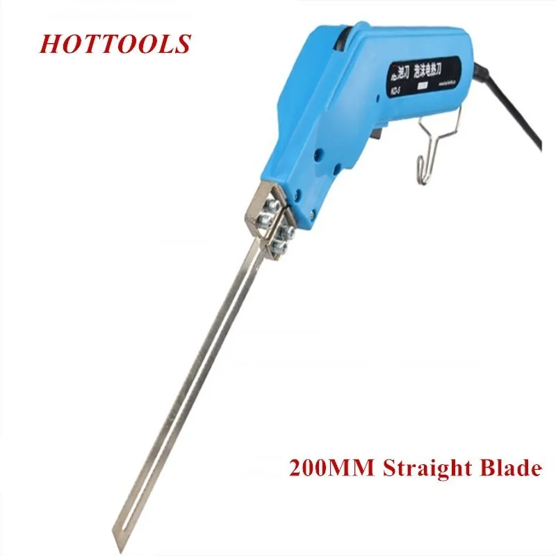 200w straight blades Электрический Резак для горячей пены, нож для резьбы, пазовка из пенополистирола, долбежный режущий инструмент, набор лезвий для горячей резки с воздушным охлаждением, модернизированный - Цвет: 200w straight blades